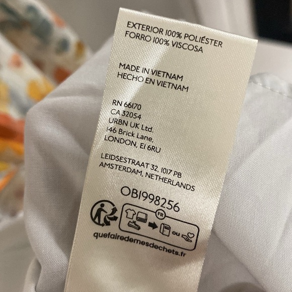 NWT ANTHROPOLOGIE ASYMMETRICAL HEM FLORAL WATER COLOR SPAGHETTI STRAP DRESS XS - Picture 16 of 16